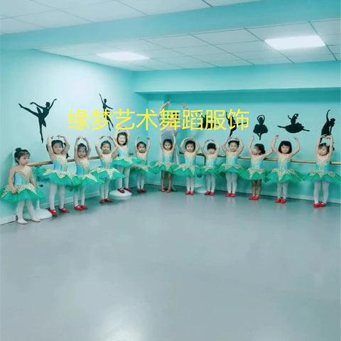 Girls Ballet Dance Dresses Swan Lake Ballet Skirt Children Sleeping Beauty Suspended Ballet Little Swan Tutu Pompon Skirt Professional Performance Dress - Moderndancedress.com