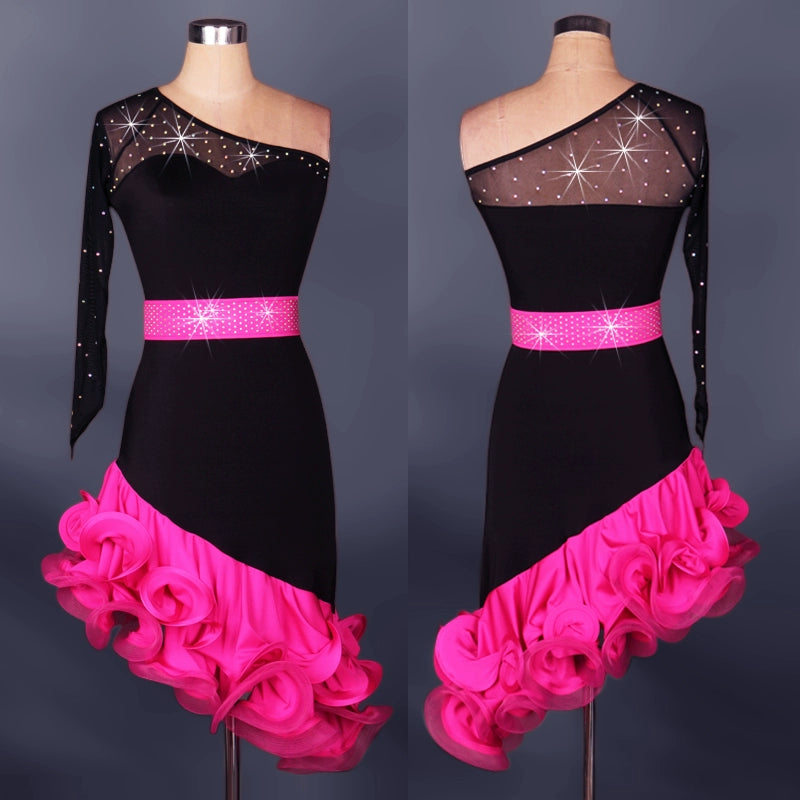 Adult Latin Dance Costume Latin Dance Costume Latin Skirt Competition Costume Latin Dance Costume - Moderndancedress.com