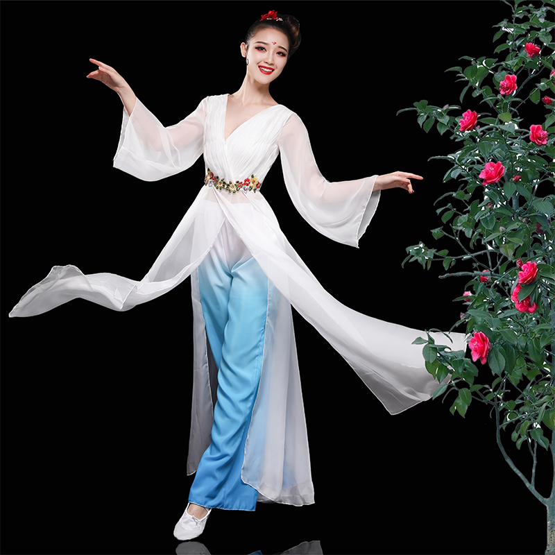 Chinese Folk Dance Costume Modern Dance Costume Female Adult Chorus Costume Chinese Wind Dance Skirt Classical Dance - 