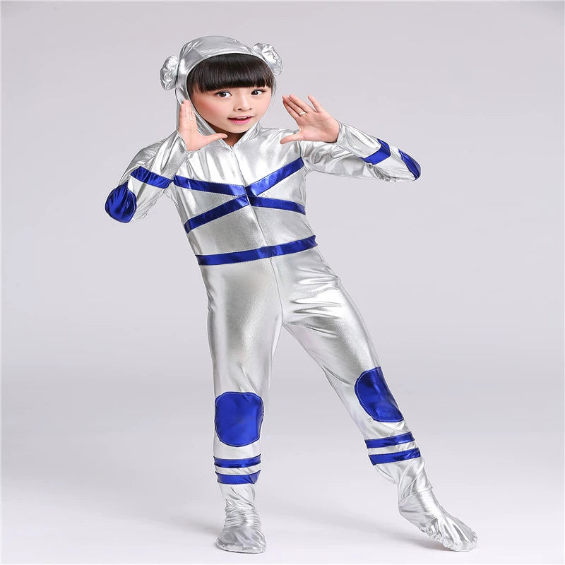 Children sAnimation Drama Robot Stage Cartoon Show Clothes Children&amp;apos;s Astronaut Space Suit Modern Dance Show Clothes