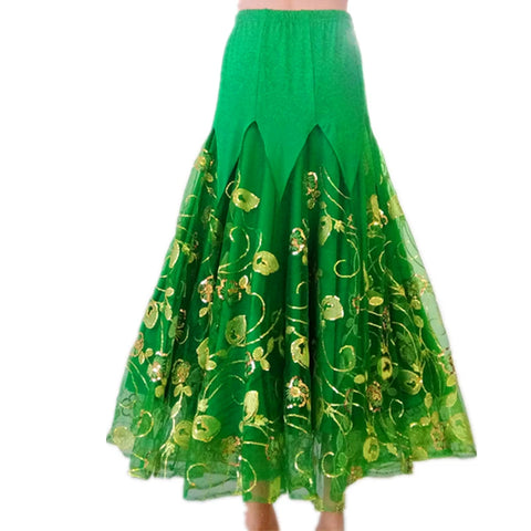 Women's Ballroom Dance Dresses Competition dress, long dress, Waltz national standard dress, half-length skirt, performance dress - Moderndancedress.com