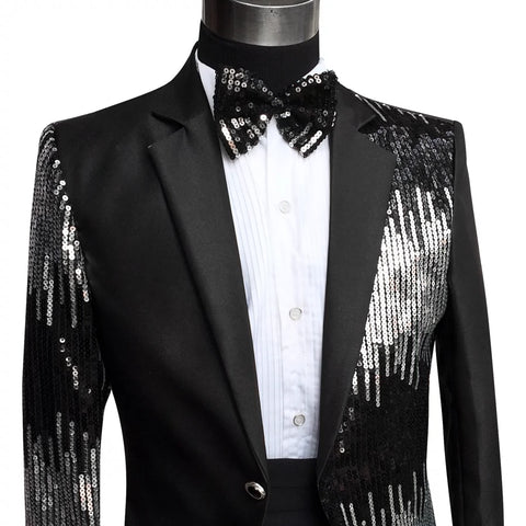 Men's costumes, stage costumes, imported Satin sequins, men's dresses, suits and suits. - 