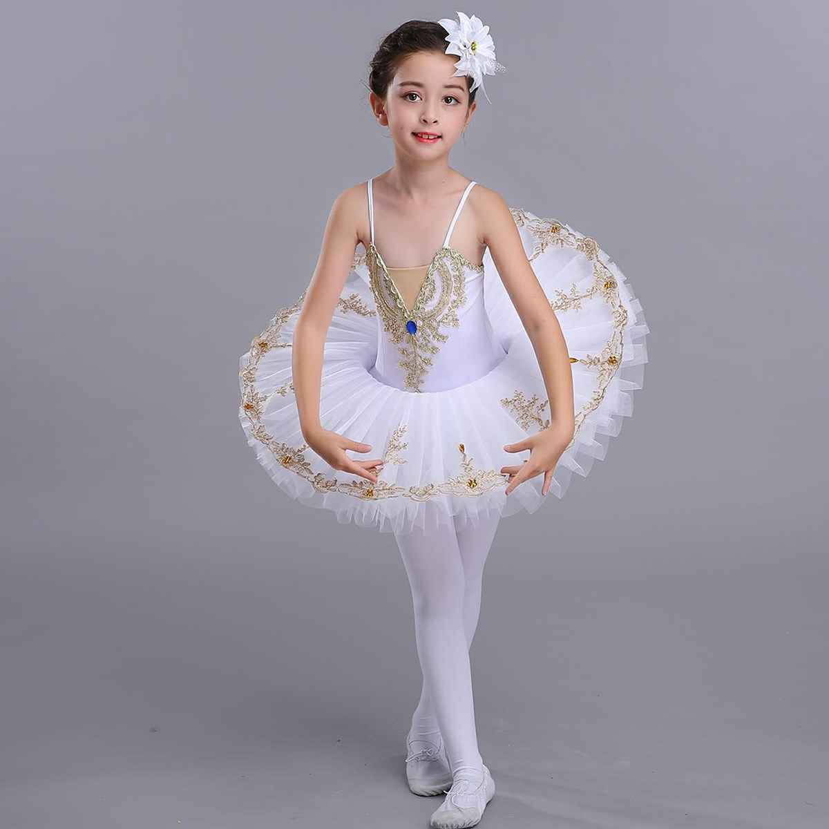 Children's little swan lake ballet dance dress costume ballet  TUTU skirts girls pettiskirt ballerina performance clothing - 