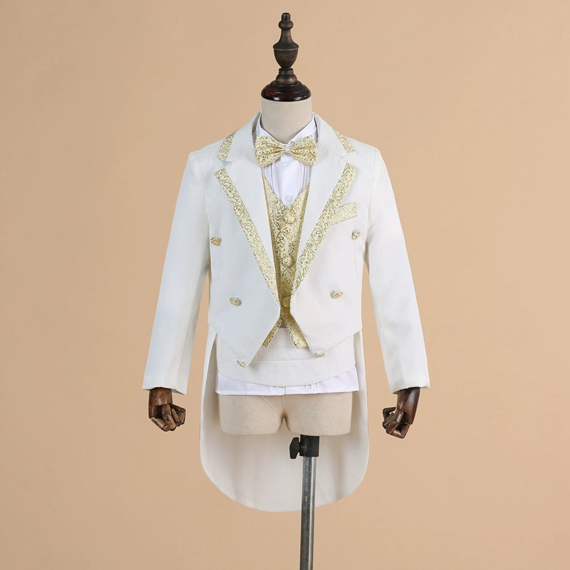 Children's dress tuxedo suit flower girl dress boy piano costume hosted wedding suit magic suit - Moderndancedress.com
