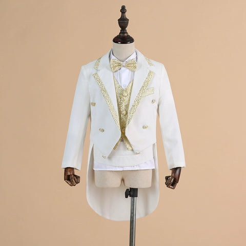 Children's dress tuxedo suit flower girl dress boy piano costume hosted wedding suit magic suit - Moderndancedress.com