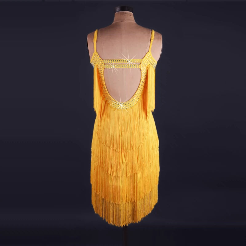 Latin Dance Costume Adult Latin Dance Competition Dress with Latin Dance Skirt - Moderndancedress.com