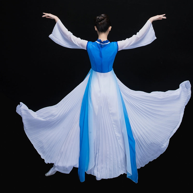 Chinese Folk Dance Costumes Classical Dance Costume Chinese Style Modern Dance Costume Umbrella Dance Narcissus Adult - 