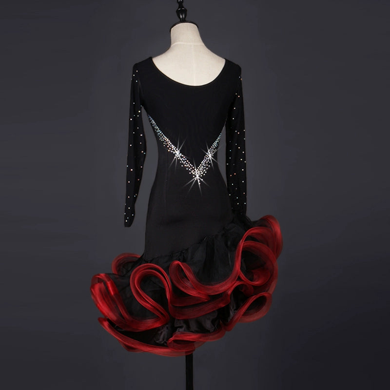 Latin Dance Dresses Latin dance competitions Sexy back Latin dance costumes - Moderndancedress.com