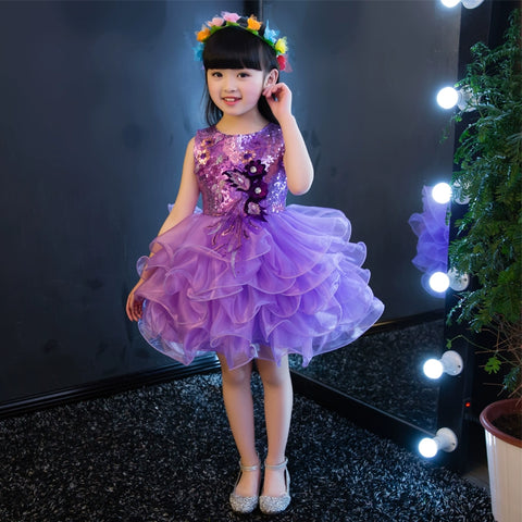 girls Jazz Dance Costumes Girl Princess Skirt Dance Dress Modern Dance Skirt Show Dress - 