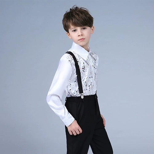 Children's sequins shirt dress chorus suit host clothes performance clothing - Moderndancedress.com