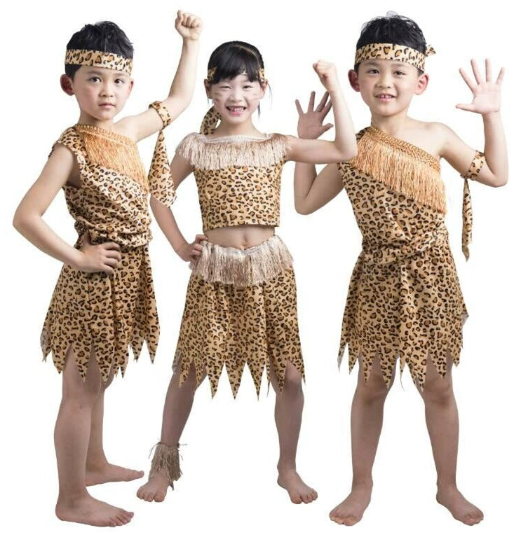 Adult children savage costume Hunter Dance Costume king asked me to visit the mountain Indians - Moderndancedress.com