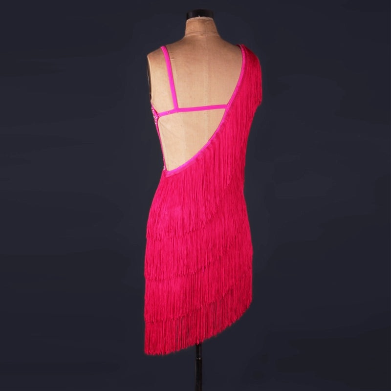 Tassel Latin Dance Skirt Adult Female Latin Dance Performance Costumes Latin Dress Dress Suit - Moderndancedress.com