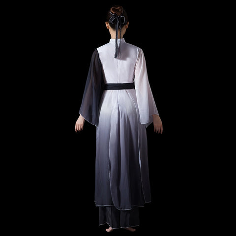 Chinese Folk Dance Costume Classical Dance Costume Chinese National Dance Costume Opening Dance Gradual Ink Dance Costume - Moderndancedress.com