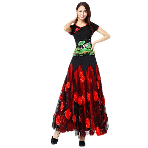 Women's Ballroom Dance Dresses Modern skirt dress, performance dress, competition dress, national standard dress and skirt suit - Moderndancedress.com