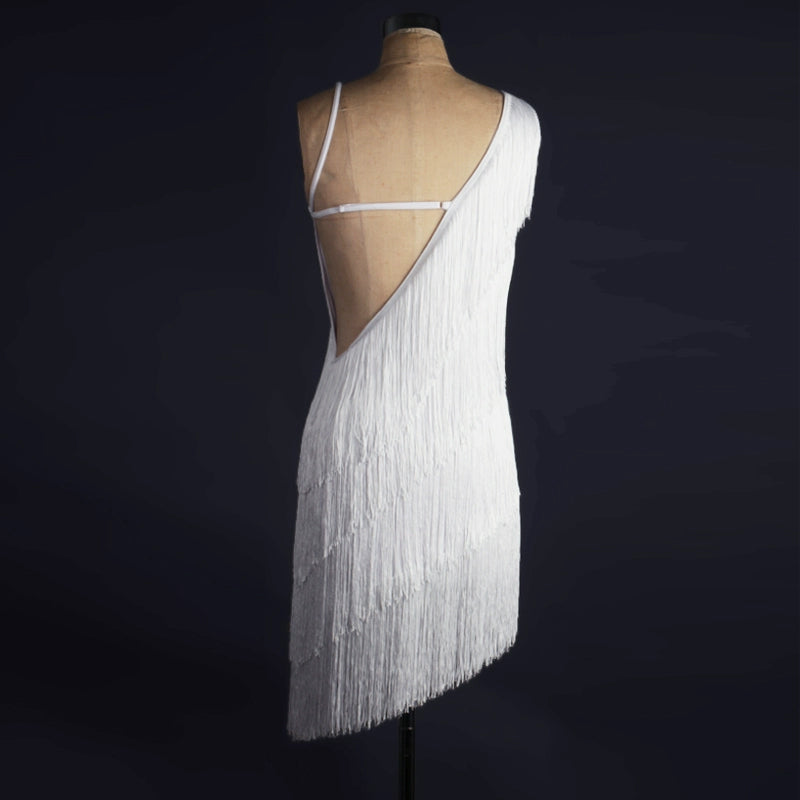 Tassel Latin Dance Skirt Adult Female Latin Dance Performance Costumes Latin Dress Dress Suit - Moderndancedress.com