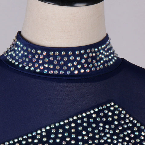 Ballroom Dance Dresses modern dance performance dress with diamond-inlaid temperament - Moderndancedress.com