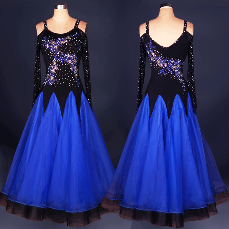 Ballroom Dance Dresses Advanced Skirt  Modern Dress, Friendship Dance, Big Dress, National Standard Dance Competition Costume - Moderndancedress.com