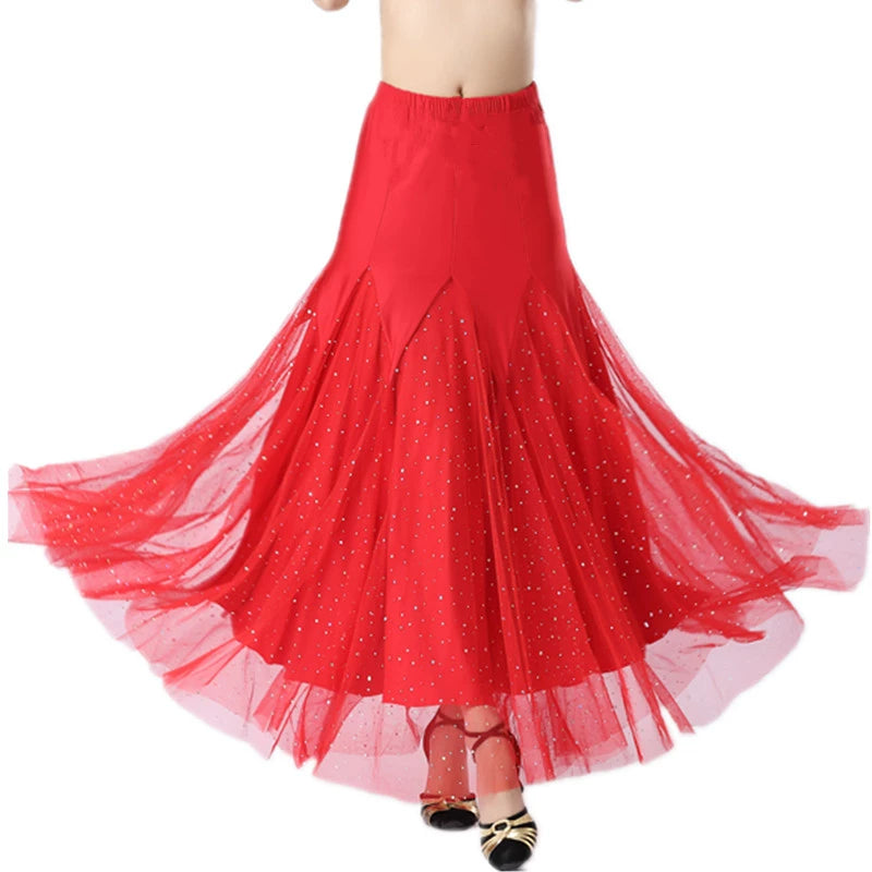 Women's Ballroom Dance Dresses Modern skirt, bust skirt, friendship dress, Waltz national standard skirt - Moderndancedress.com