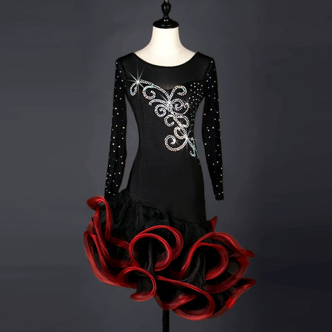 Latin Dance Dresses Latin dance competitions Sexy back Latin dance costumes - Moderndancedress.com