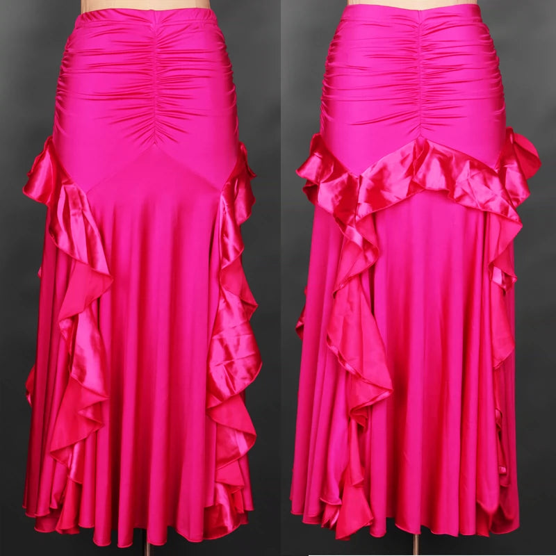 Ballroom Dance Dresses Modern Skirt Competition Skirt, Friendship Skirt, Half-length Skirt, Big Dress, National Standard Dance Dress Competition Skirt - Moderndancedress.com