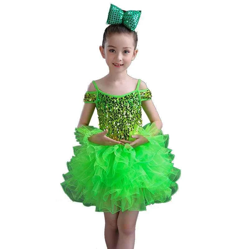 Kids modern dance costumes paillette boys girls school competition jazz singers chorus host dancing dress outfits - Moderndancedress.com