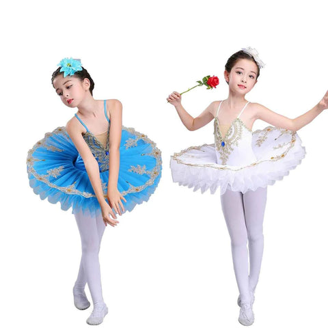 Children's little swan lake ballet dance dress costume ballet  TUTU skirts girls pettiskirt ballerina performance clothing - Moderndancedress.com