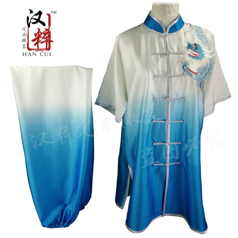Wushu competition costume show customized embroidery Eagle gradual long fist sticker sequins for adults, children, - Moderndancedress.com