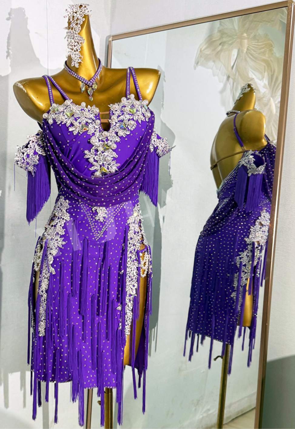 Custom Size Turquoise Flesh Latin Dance Dresses Blackpool Competititon Dance Clothes Ball Party Latin Dance Costumes