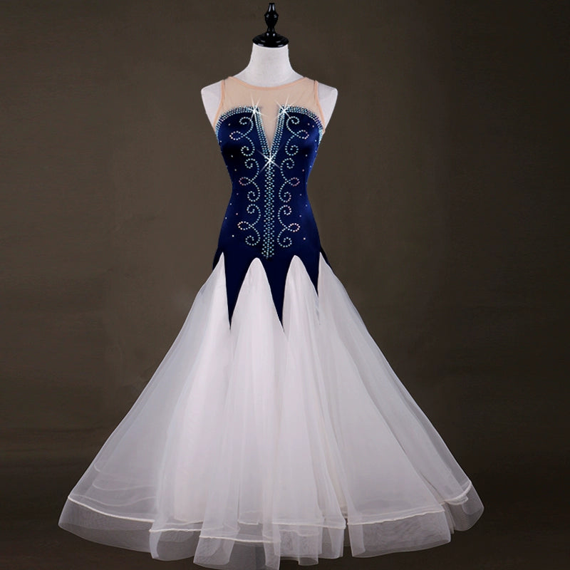 Ballroom Dance Dresses Modern Dance Competition Dress National Standard Dance Dress Female Adult Waltz Friendship Dance Skirt - Moderndancedress.com