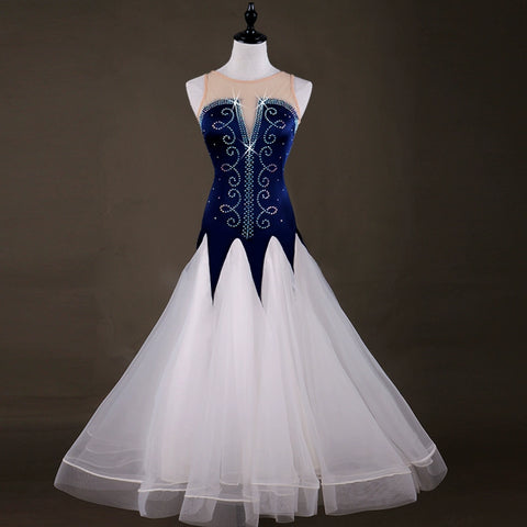 Ballroom Dance Dresses Modern Dance Competition Dress National Standard Dance Dress Female Adult Waltz Friendship Dance Skirt - Moderndancedress.com