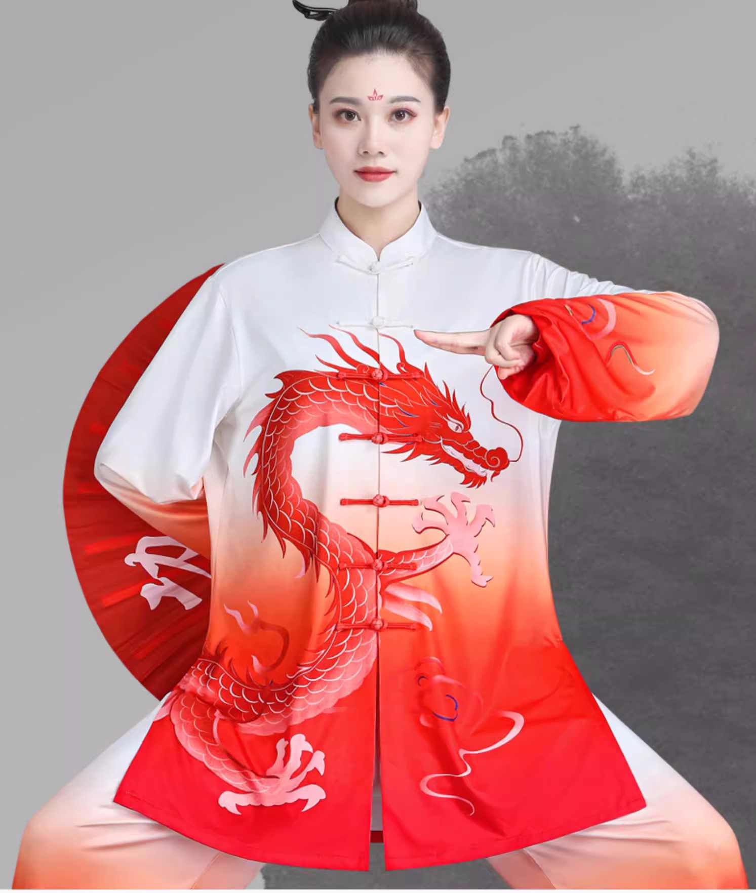 Tai Chi Clothing for Women Men Chinese Dragon Wushu Kung Fu Competition Performance Uniforms Men's Martial Art Suit - Moderndancedress.com