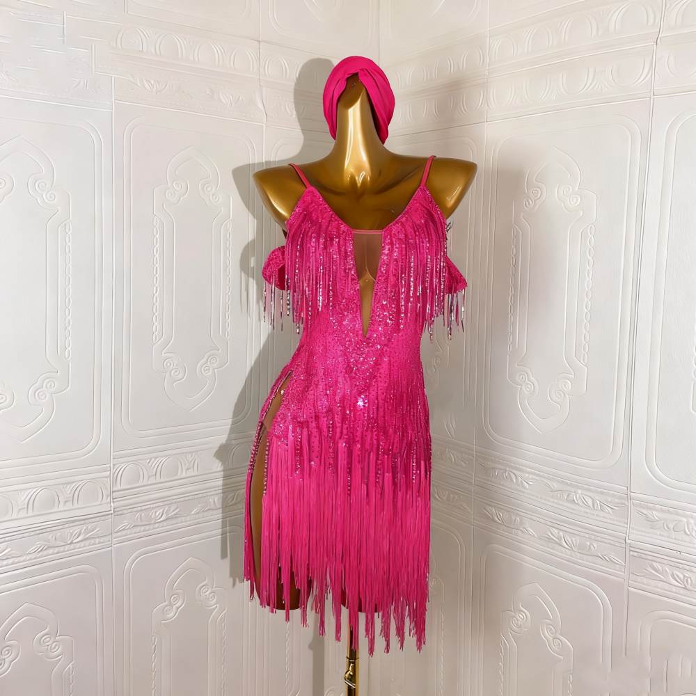 Custom Size Blue Pink Latin Dresses for Women Girls Salsa Rumba Chacha Ballroom Competition Bling Costumes