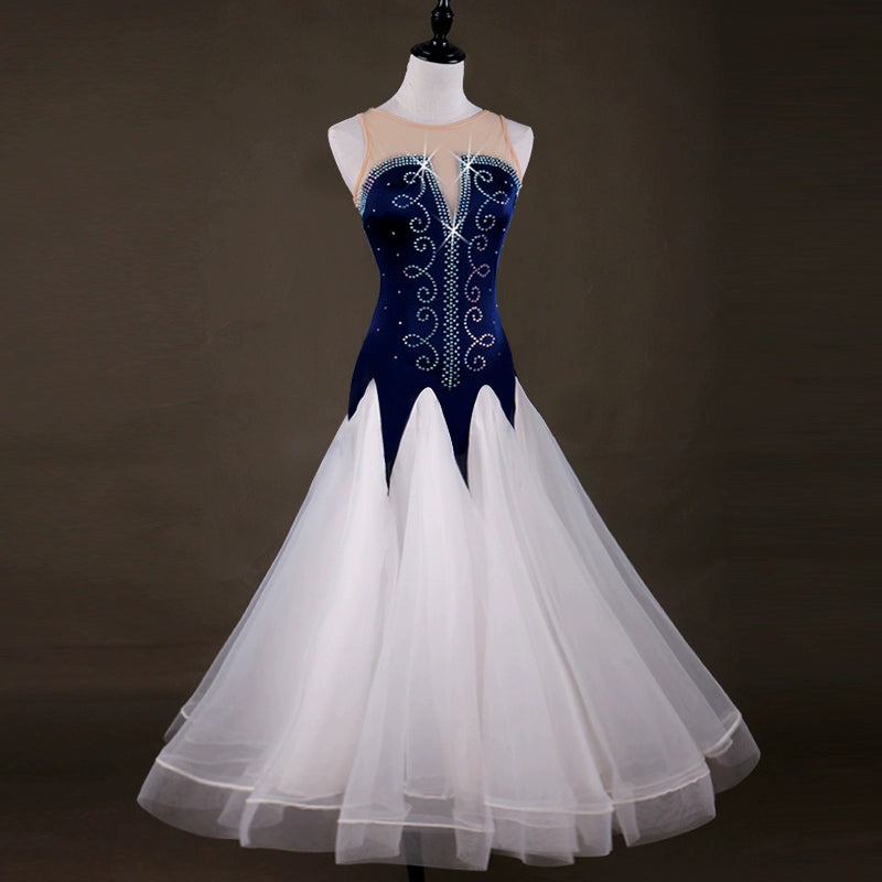 Ballroom Dance Dresses Modern Dance Competition Dress National Standard Dance Dress Female Adult Waltz Friendship Dance Skirt - Moderndancedress.com
