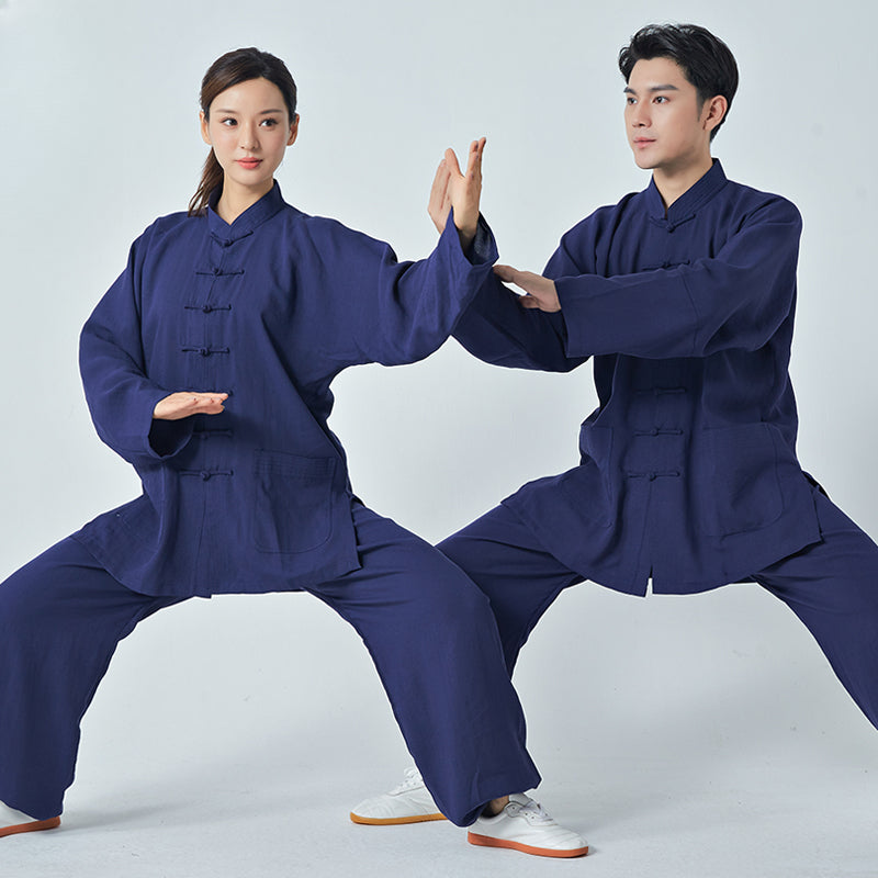 Tai Chi Suit Kung Fu Uniforms Cotton and Linen Men's and Women's Shadowboxing Clothing Baduanjin Chinese Style Martial Arts Practice Clothes Outfit - Moderndancedress.com