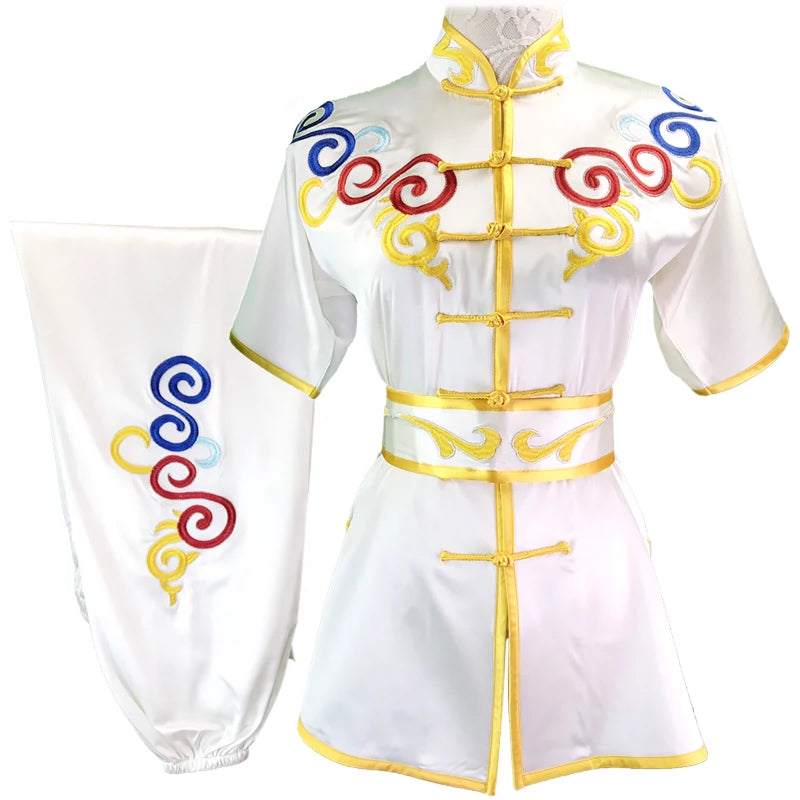 Chinese Martial Arts Clothes Kungfu Clothe  Tai Chi Wushu Competition Performing Colored Clothes, Male and Female Adults Silk - Moderndancedress.com
