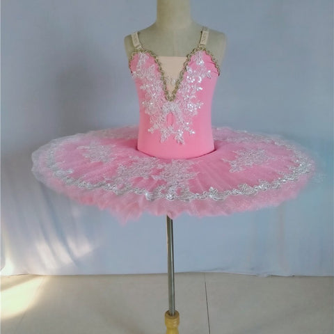 Children Girls little swan lake pink tutu skirt ballet dance performance dresses girls professional ballerina  pancake pettiskirts stage performance costumes