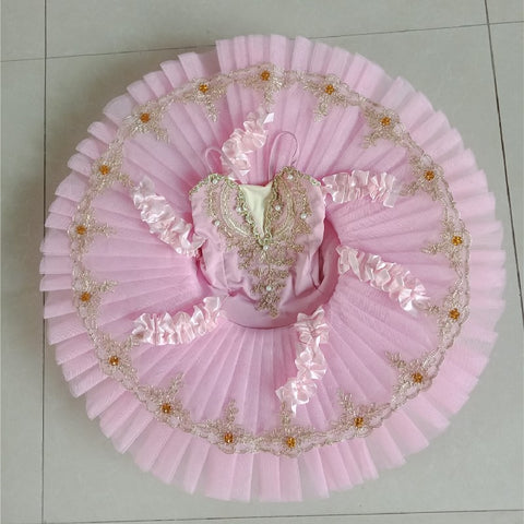 Children Pink Ballet Dance dress tutu Skirt Girls Pink Ballet dance Costume ballerina Swan Lake Performance costumes - Moderndancedress.com