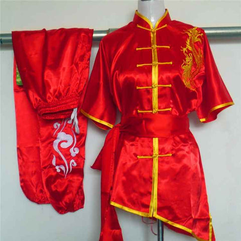 Chinese wushu uniform Kungfu clothes Martial arts suit ChangQuan clothing for women children girl boy men kids embroidery dragon - Moderndancedress.com