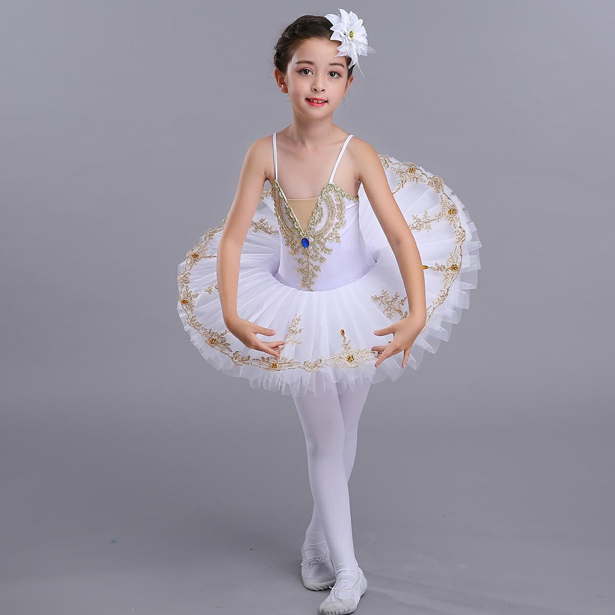 Children's little swan lake ballet dance dress costume ballet  TUTU skirts girls pettiskirt ballerina performance clothing - 