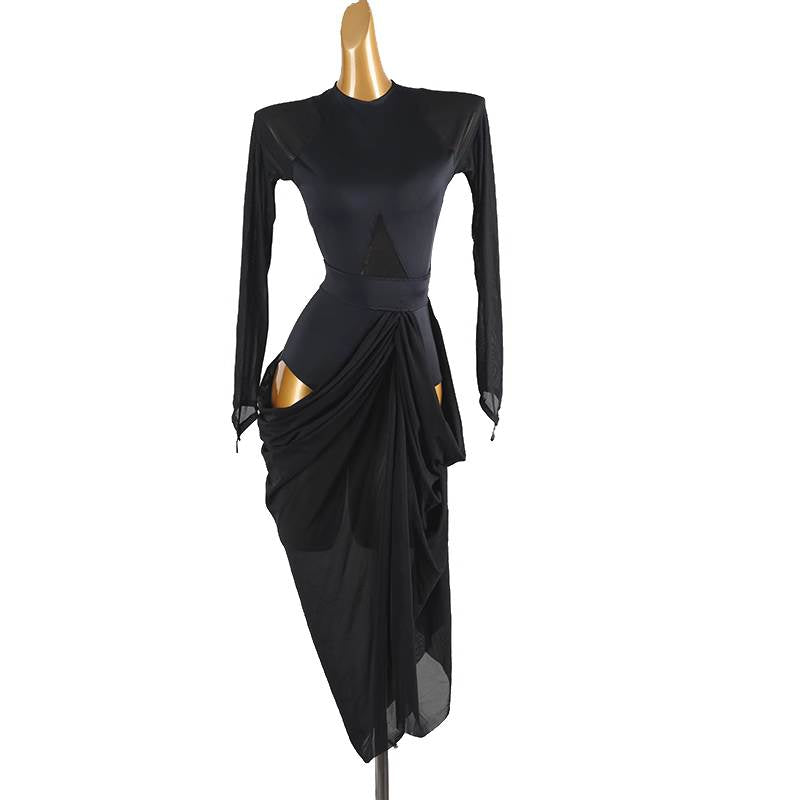 Lavender purple red black latin ballroom dance dresses for women girls salsa rumba chacha rhythm ballroom dance costumes - Moderndancedress.com