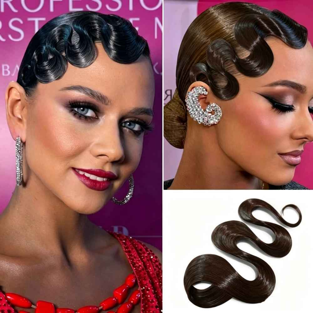Blackpool Latin Dance Competition Retro Hair Bangs for Women National Standard Performance Hair Accessories