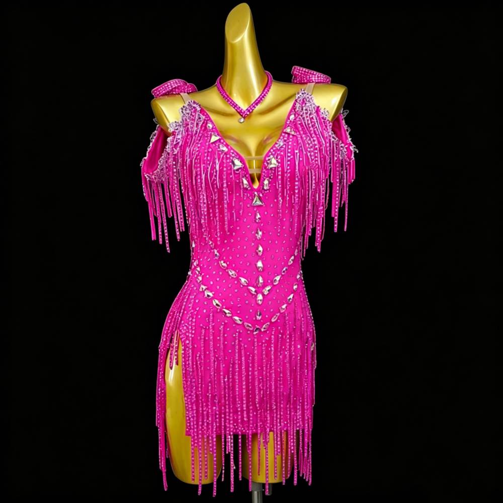 Custom Royal Blue Aqua Competition Latin Dance Dress Blackpool  Rumba Chacha Dancing Costume