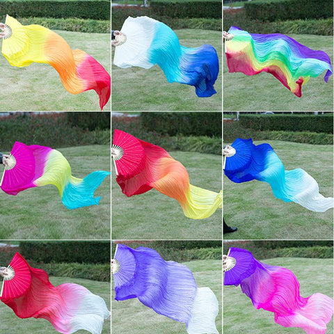 Fan Dance Fan Long Silk Fan Dance Fan Jiaozhou Yangge Square Dance Double-sided Koi Copy Performing Red Zhao Vow - Moderndancedress.com