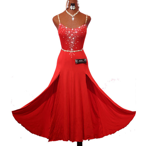 Latin Dance Dress For Women Lace Stage Perform Cha cha Rumba Samba Practice Exercise Fitness Clothes - 