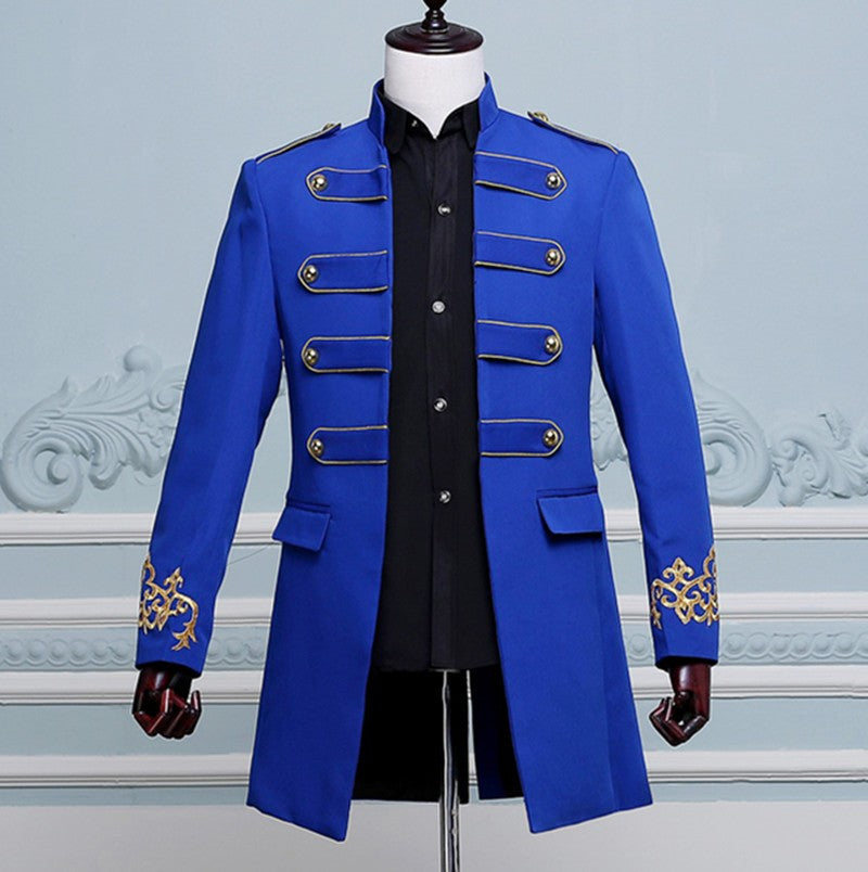 Men's Jazz Dance Costumes  Male costumes grooms wedding dresses groomsmen men welcoming clothes men's wedding dress windbreaker - 