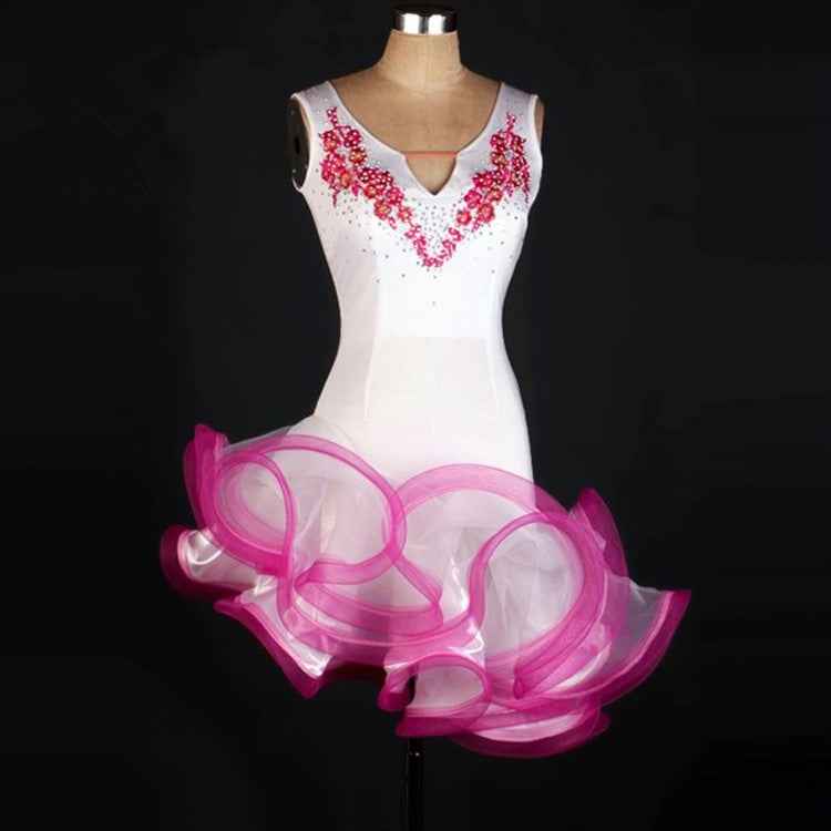 sleeveless tassel latin dance dress women white salsa sexy latin girl kids latin dresses for girls competition