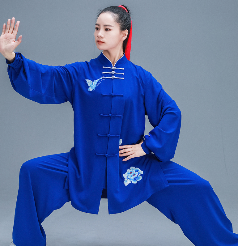 Tai Chi Clothing Embroidered Taiji Dress Pearl Cotton Martial Arts Performance Taijiquan Competition Suit for Men and Women - Moderndancedress.com
