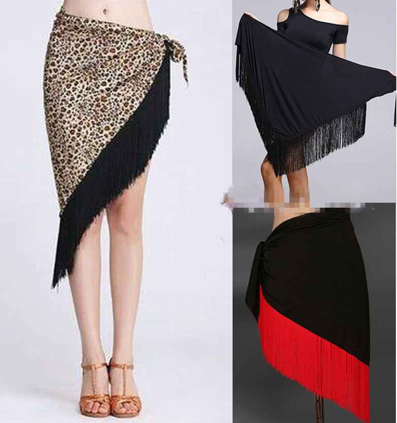 Women  Latin Dance Skirt Professional Sumba Tassel Dancing Skirt Adult Cheap Rumba Latin Dance Dress - Moderndancedress.com