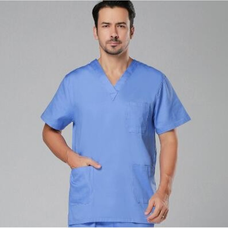 Nurse Scrubs Suit Men and Women Short Sleeve Dentists Uniform ICU ...