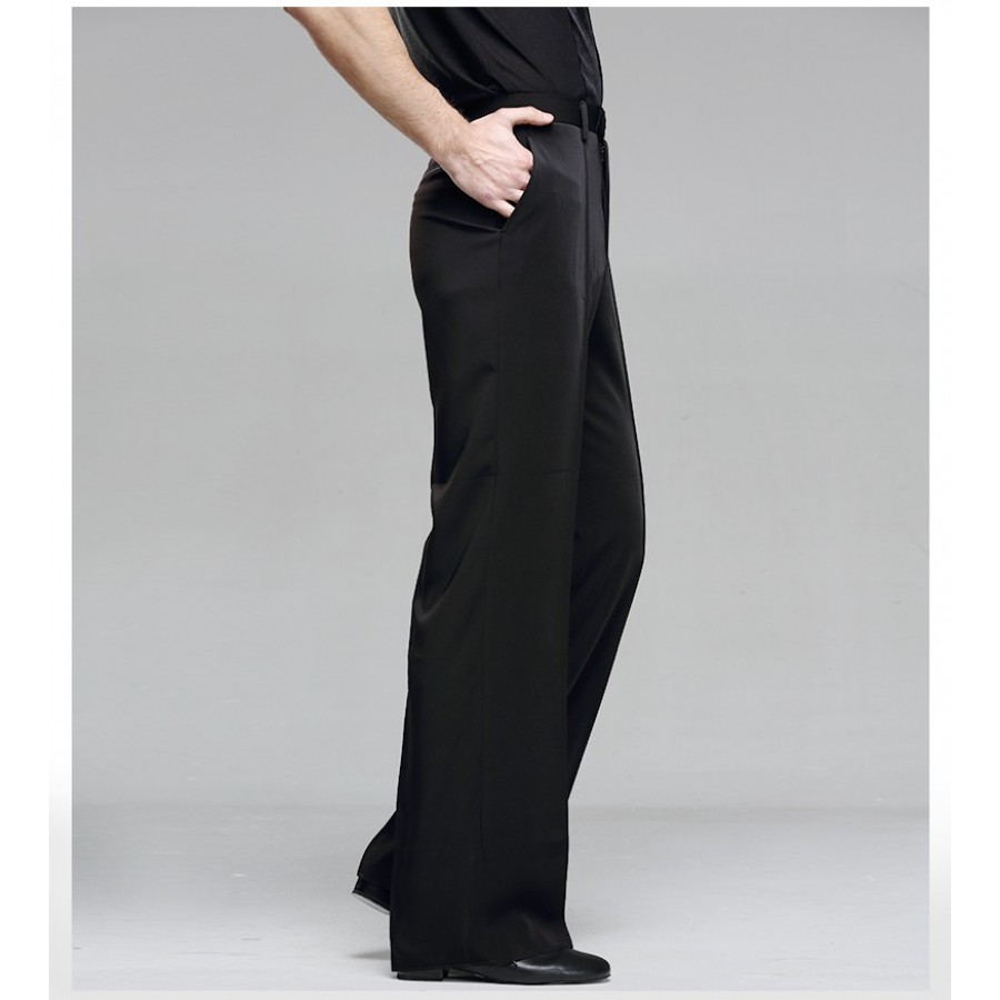 YILINFEIER Women Multi-Color Three-Button Design High Waist Practice Latin Modern Ballroom Dance Pants